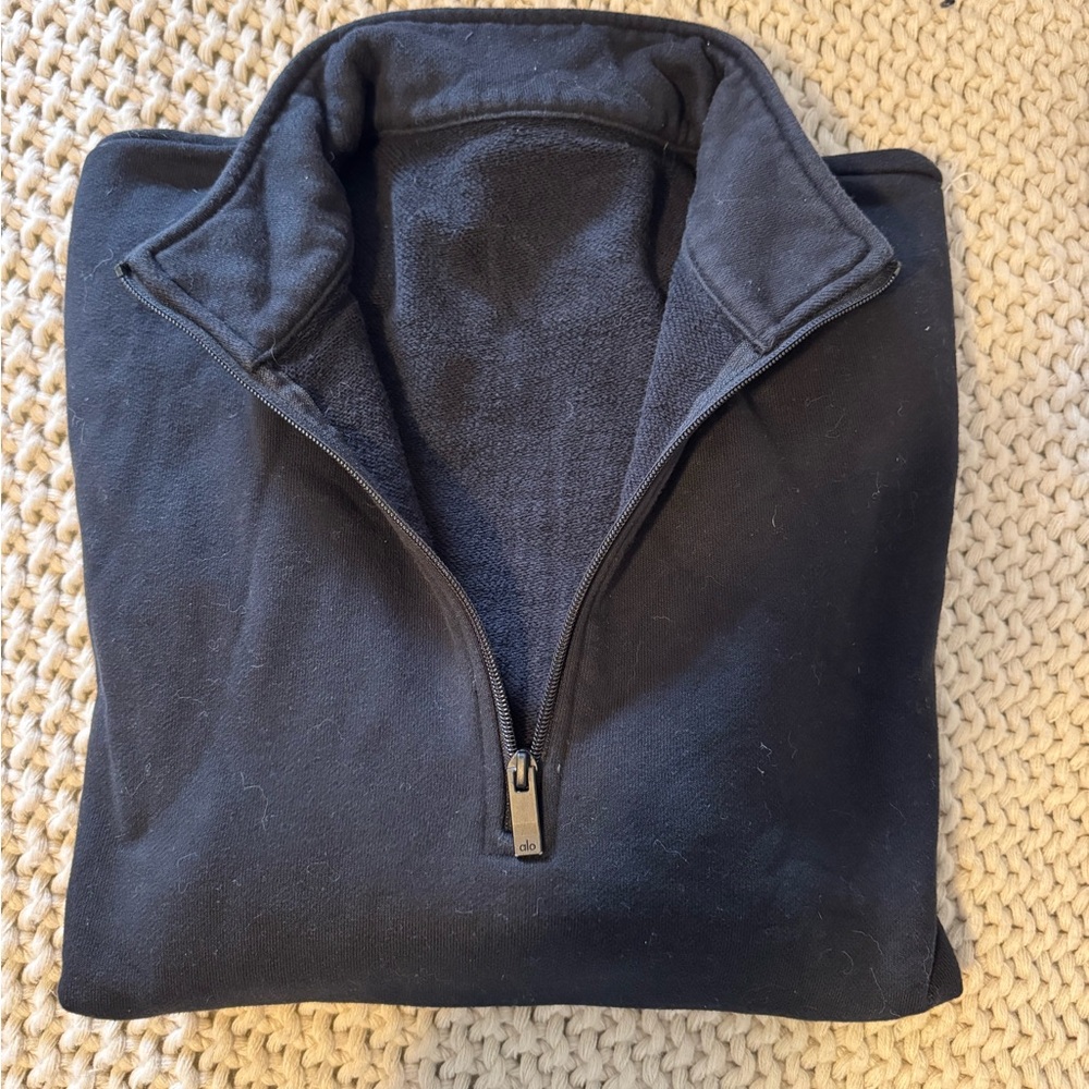 Women’s Black Half-Zip Sweater